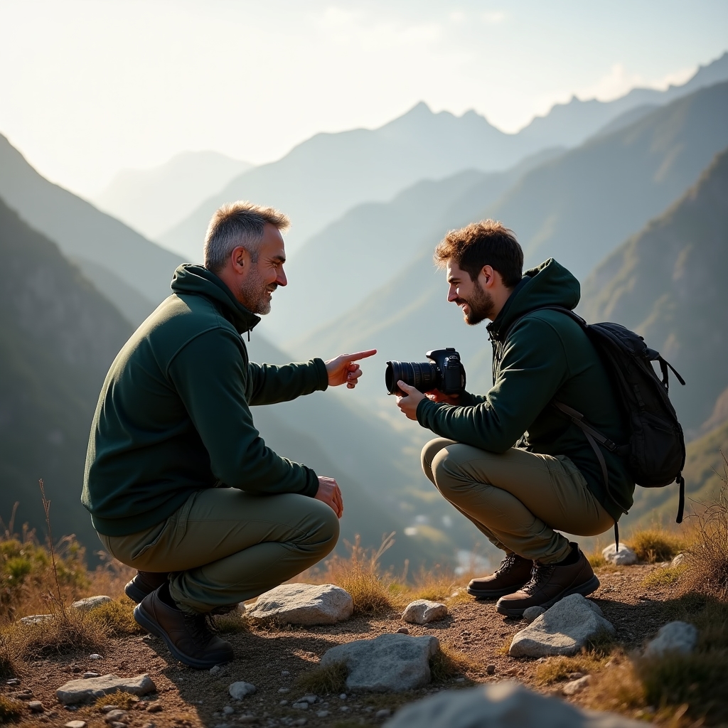 Instructor de fotografie pe teren montan, Carpați